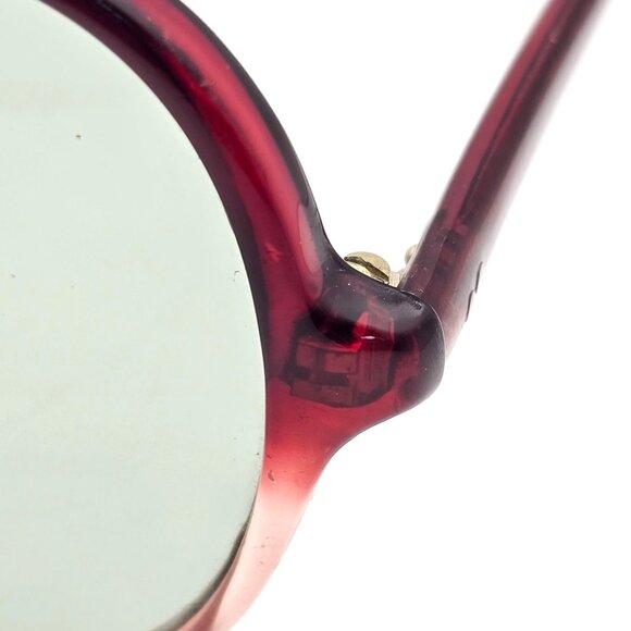 VTG Aviator Sunglasses Gradient Red Frame Oversized Brown Lens Luxury Style - Picture 10 of 15